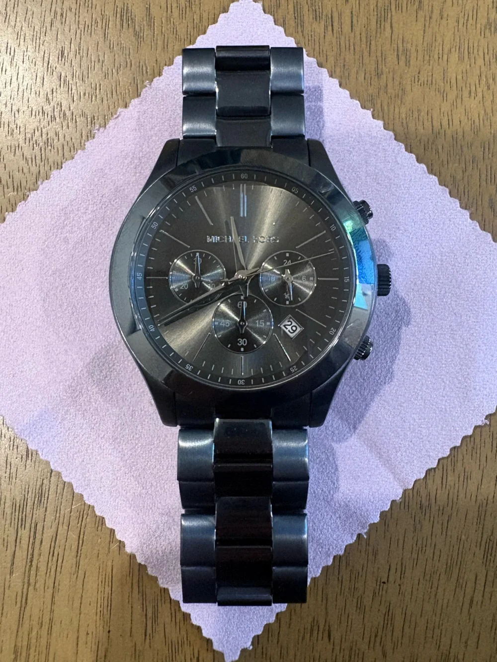 Michael Kors Gunmetal Chronograph Link Watch